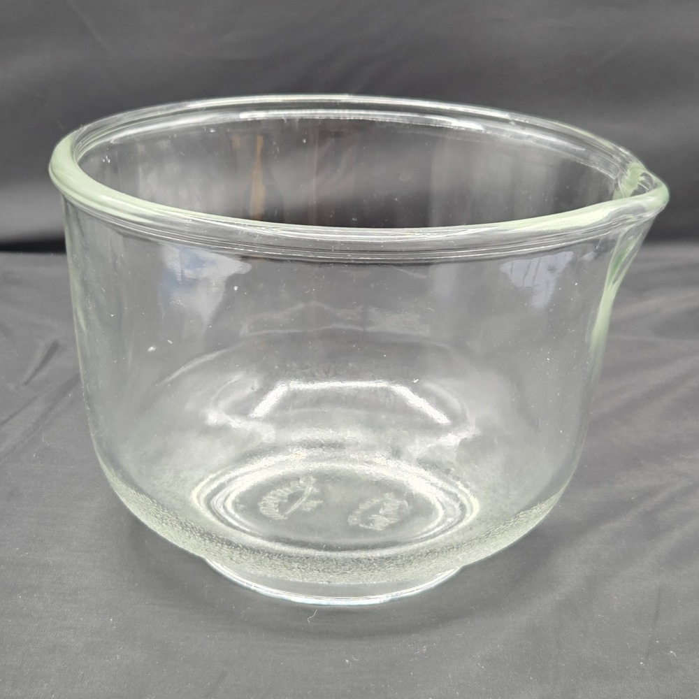Fire King Clear Glass Mixing Bowl For Sunbeam Mixmaster Mixer Original 6-1/2 X 5